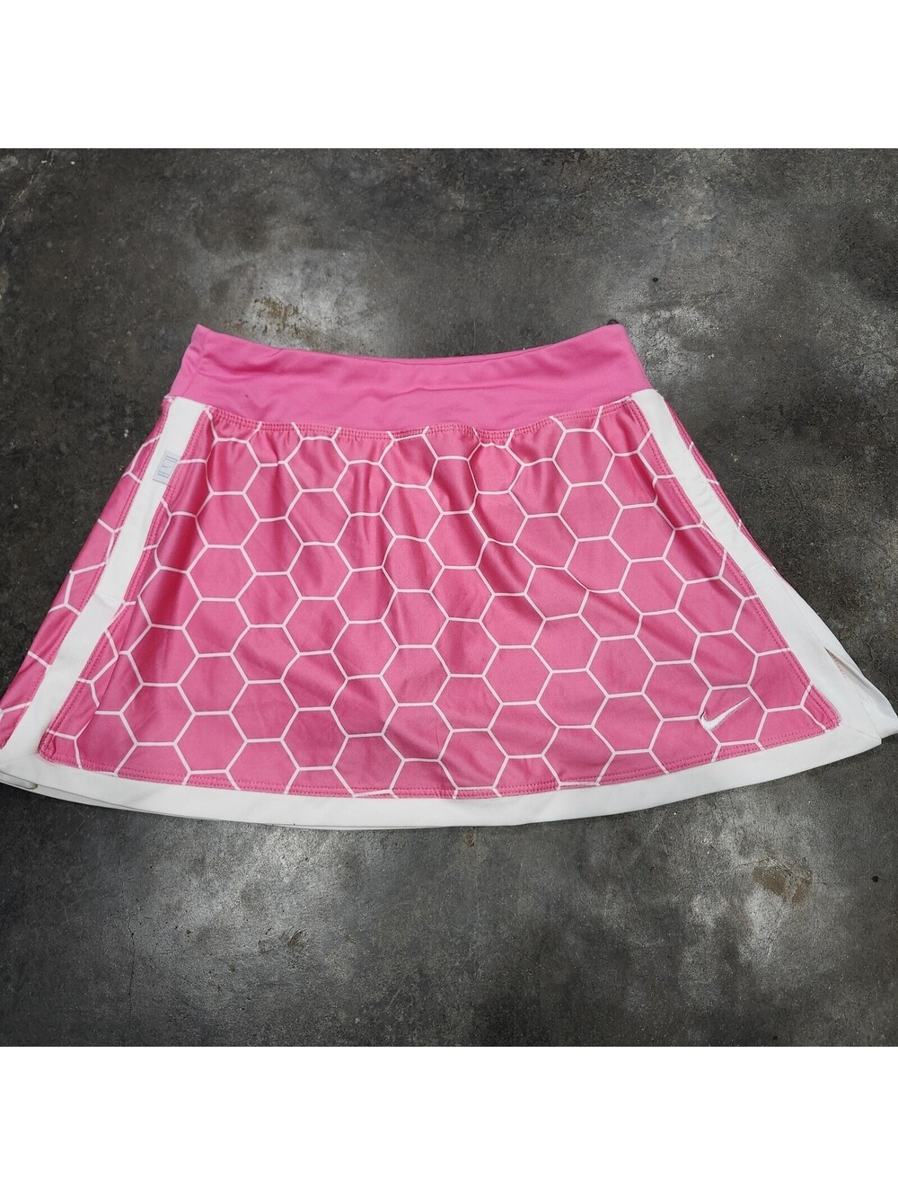 Nike Dri Fit Golf Womens XS Pink Skort Skirt Tennis Pickleball Honeycomb Hexagon